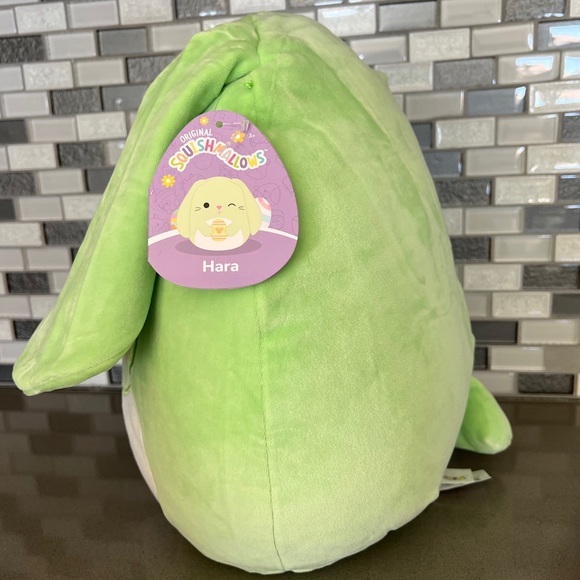 Squishmallows Easter Squad HARA The Green Bunny Holding Easter Egg 14โ BRAND NEW - Picture 6 of 16